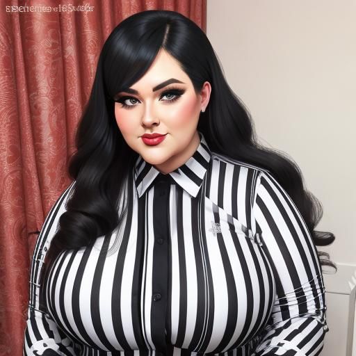 Stylized Plus-Size Woman Generated by AI