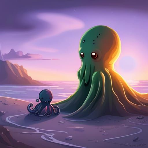 Chibi Cthulhu's Reef Friendship