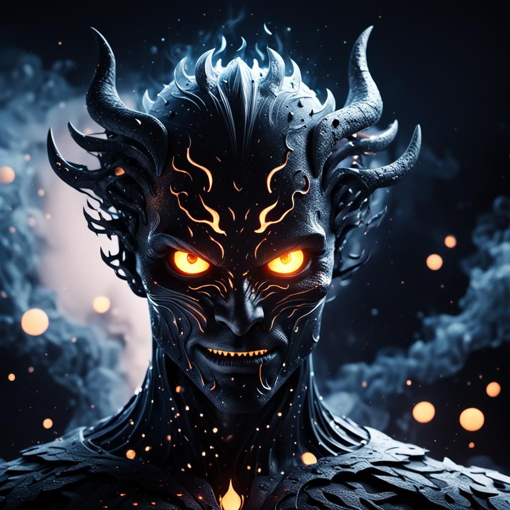 Cosmic Villain in Black Flames