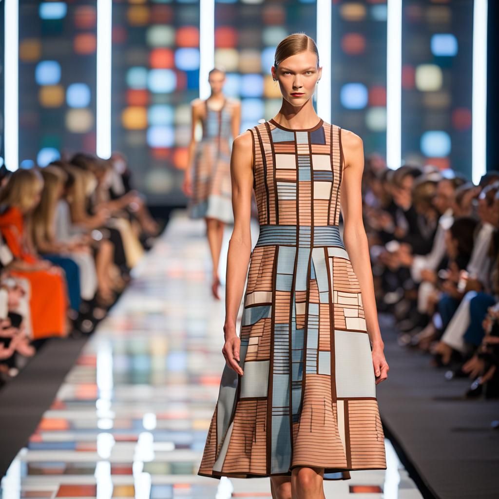 Karlie Kloss Models Frank Lloyd Wright Inspired Dress
