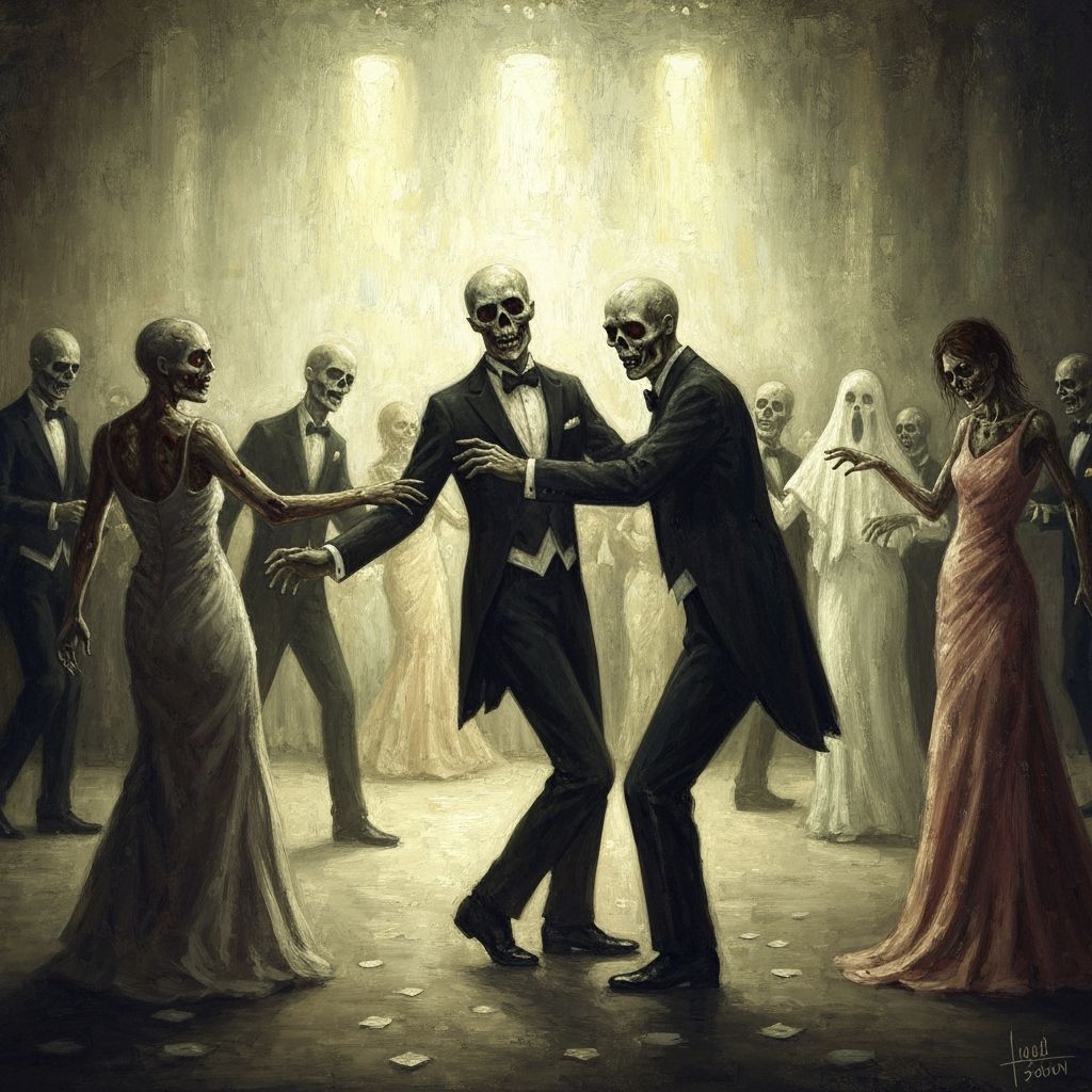Zombies and Ghosts Dance Macabre at New Year's Eve Party