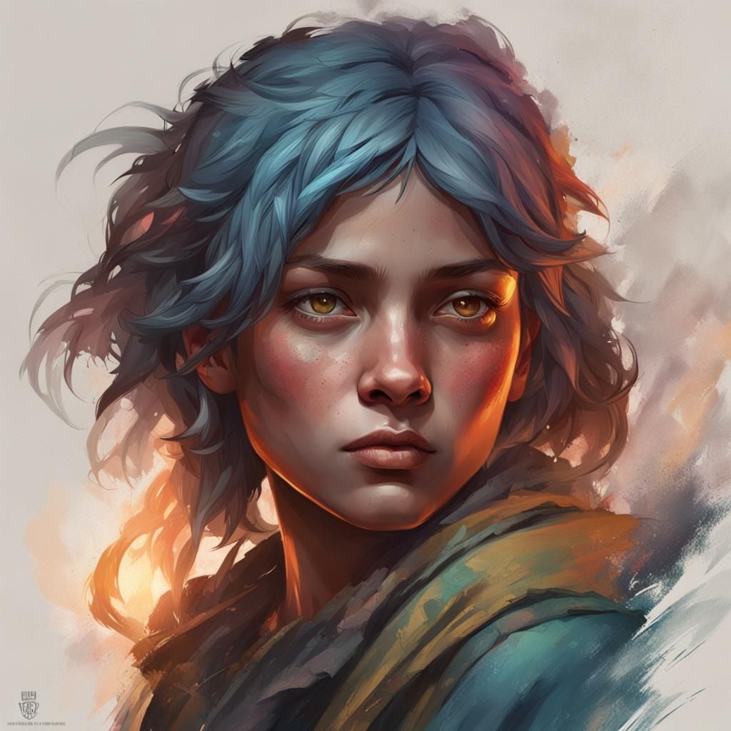 Hyperdetailed Portrait of a Girl in Art Nouveau Style