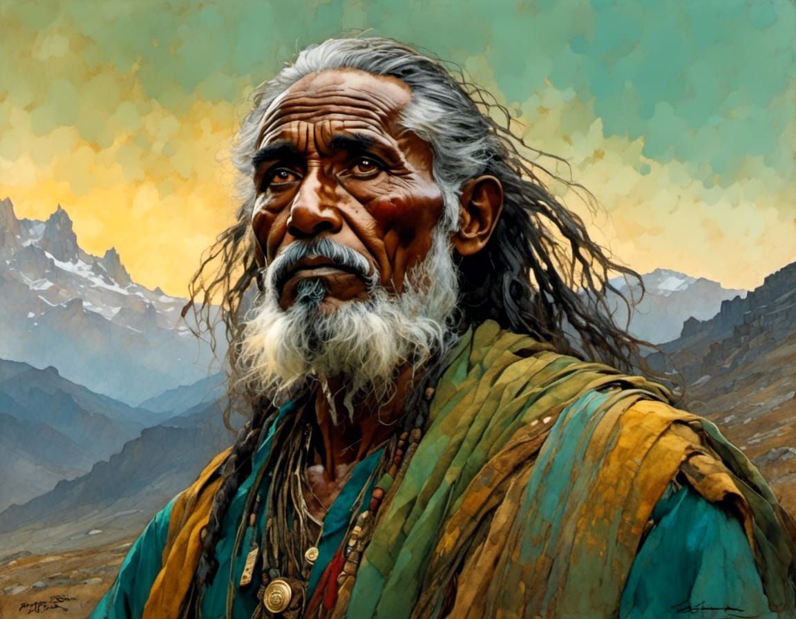 Expressive Indian Shepherd Portrait in Golden Hour