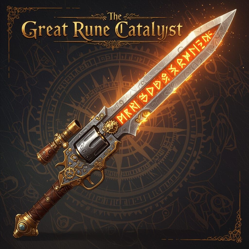 Steampunk Gunblade: The Great Rune Catalyst