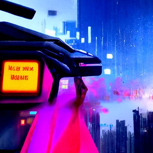 Cyberpunk Cityscape in Neon Style, 2099