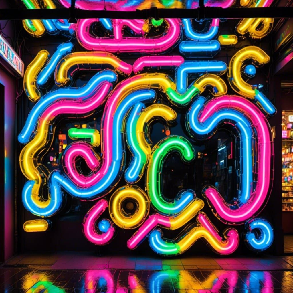 Neon Jacket Sign in Commercial Street Market