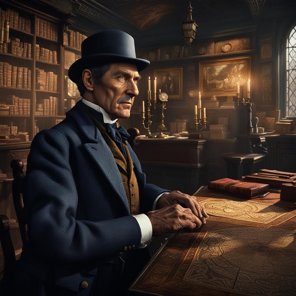 Sherlock Holmes: Detailed Matte Painting in Fantasy Style