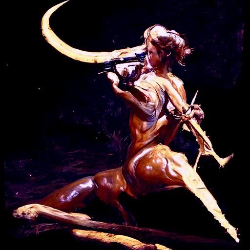 Sagittarius Oil Painting by James Gurney