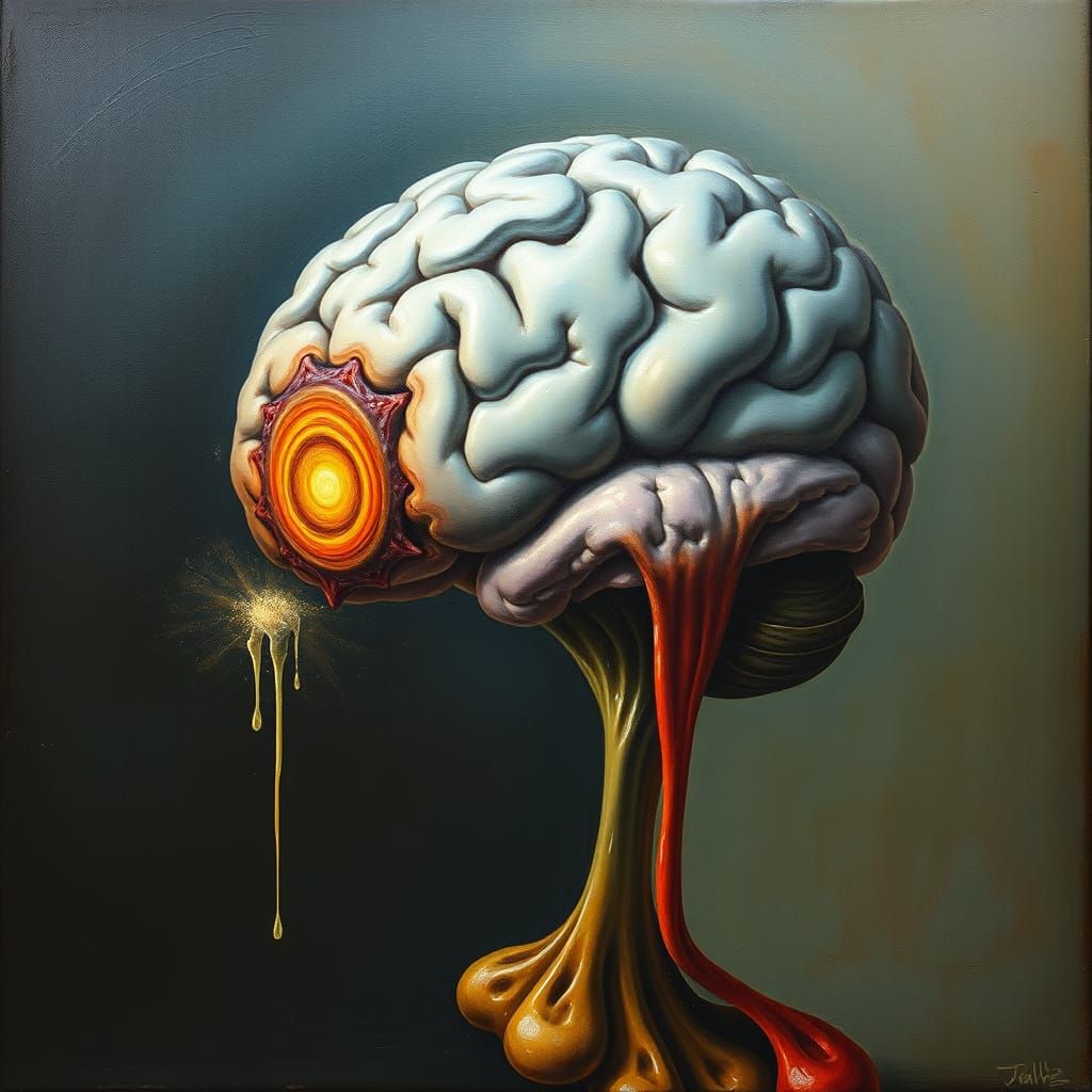 Surrealism of a Brain Affected by Epilepsy