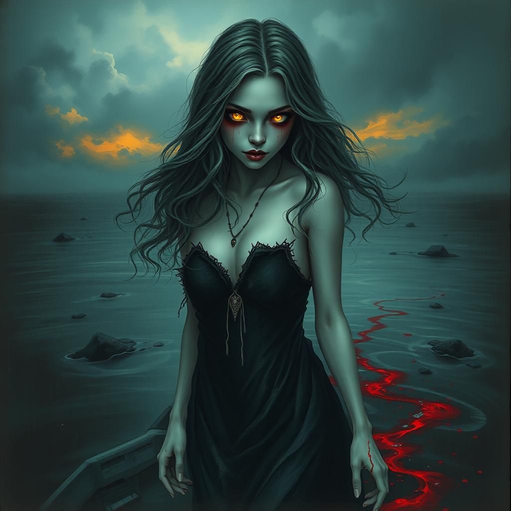 Ethereal Ghostly Figure in Graffiti Art Style