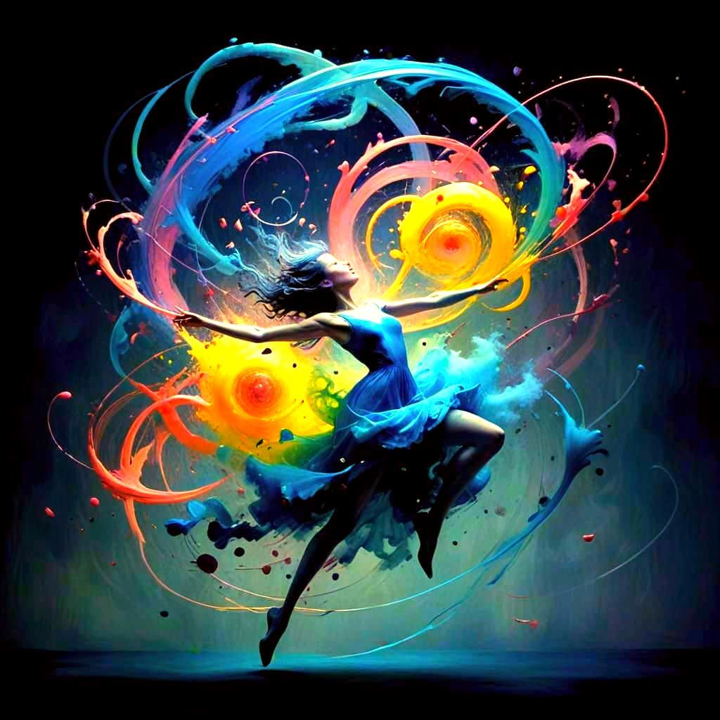 Surreal Dance of Twisted Forms in Mid-Air