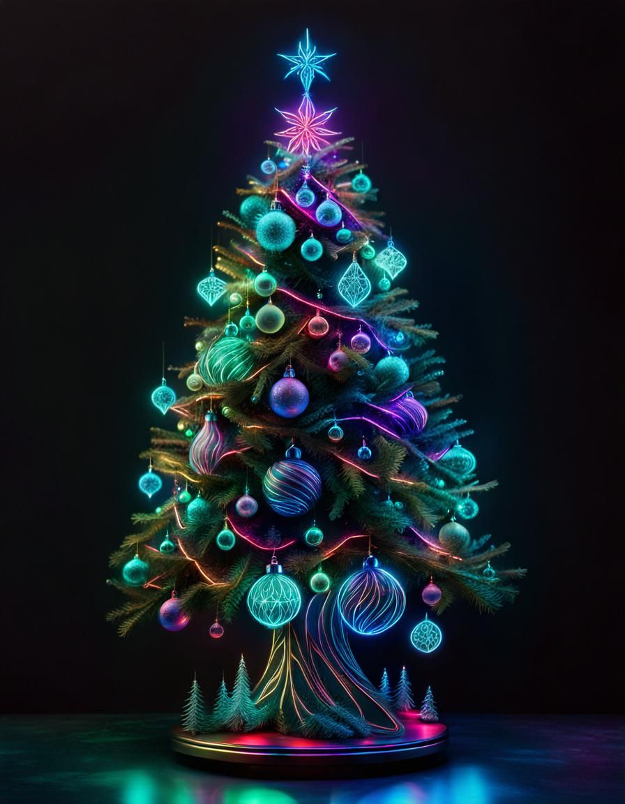Neon Christmas Tree