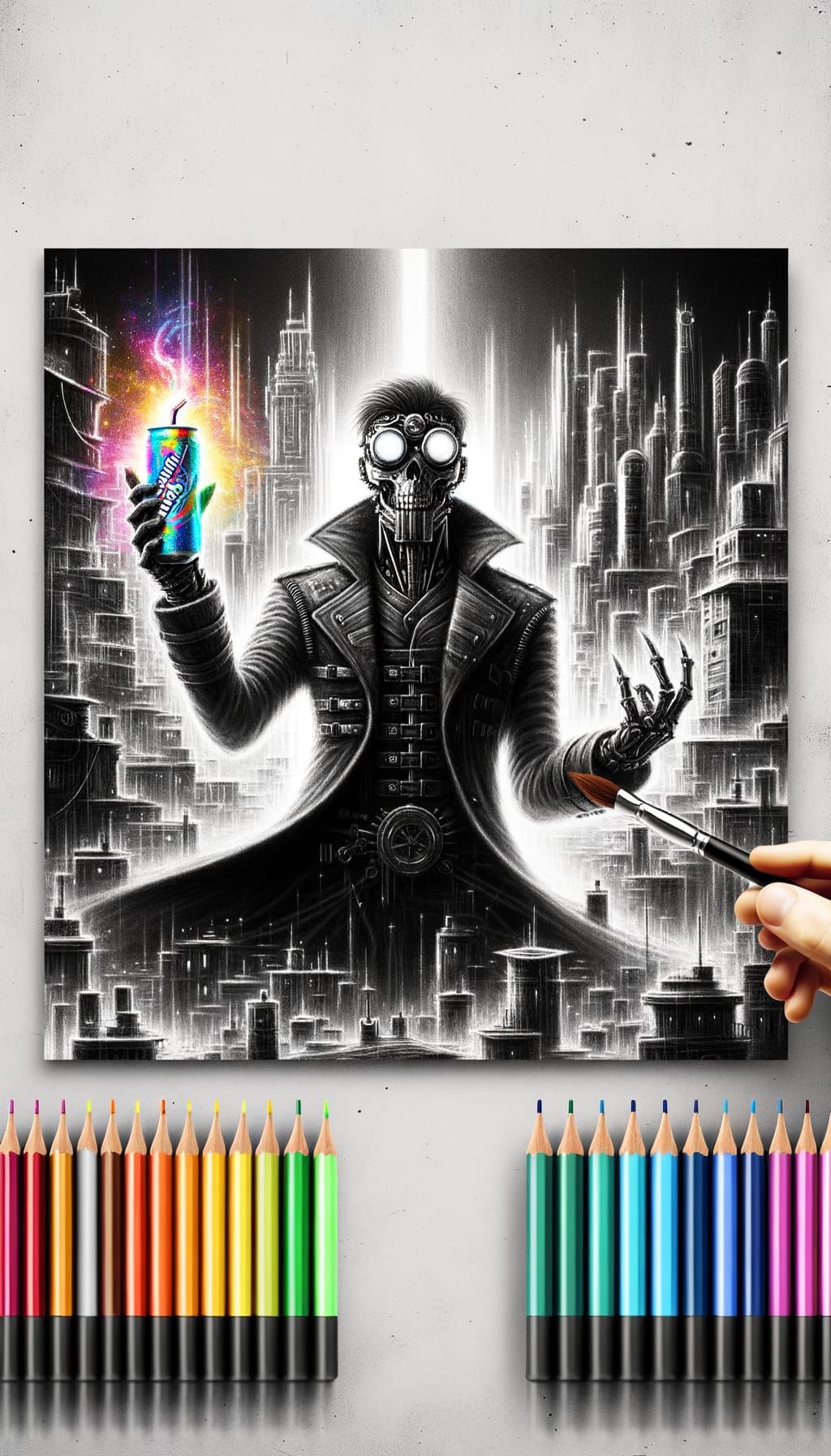 Death Bunny: Cyberpunk Horror Pin-Up Poster