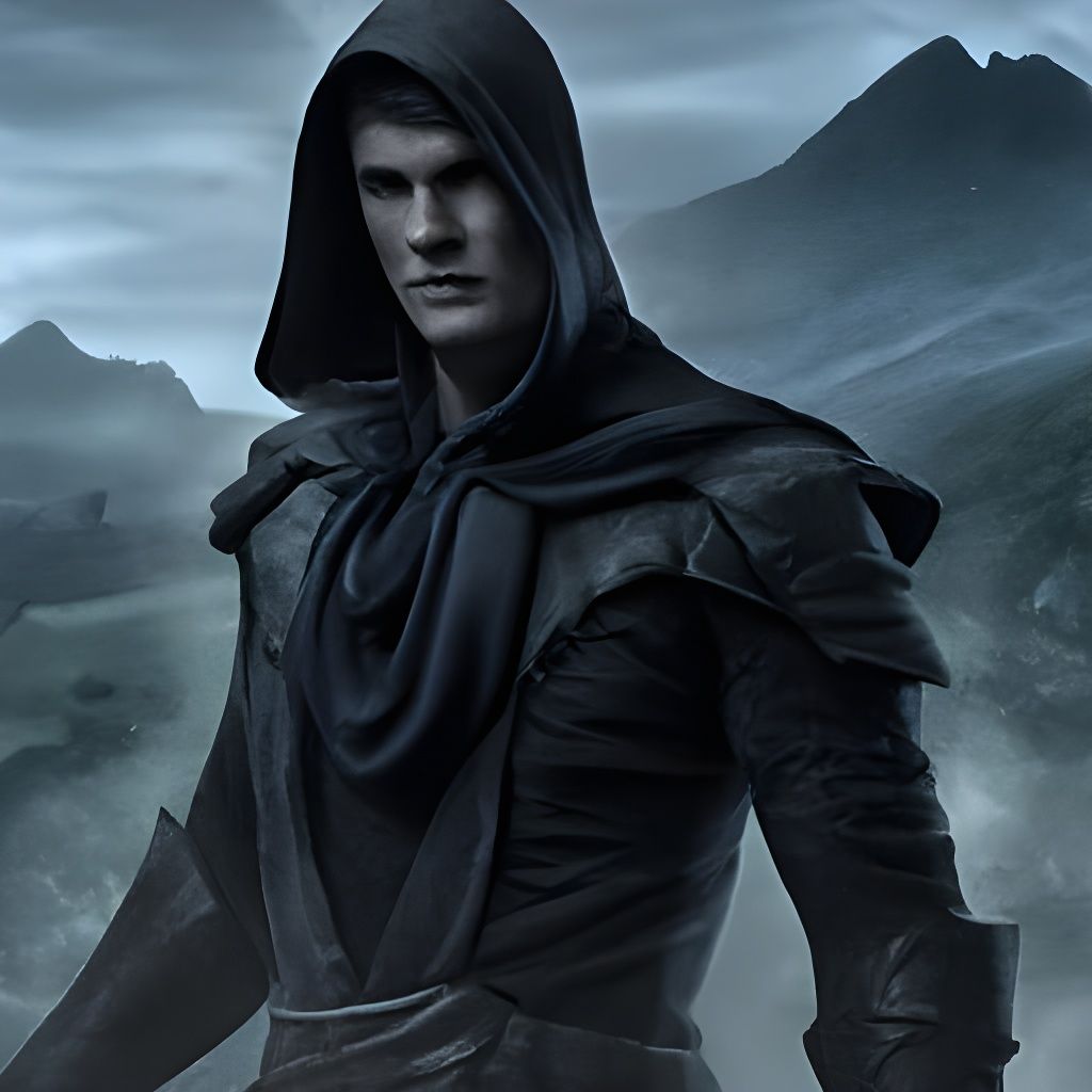 Dunedain Ranger in Black: Epic Digital Painting