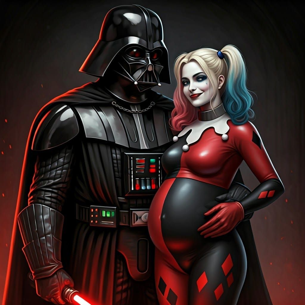 Darth Vader Protects Harley Quinn in Gritty Realism