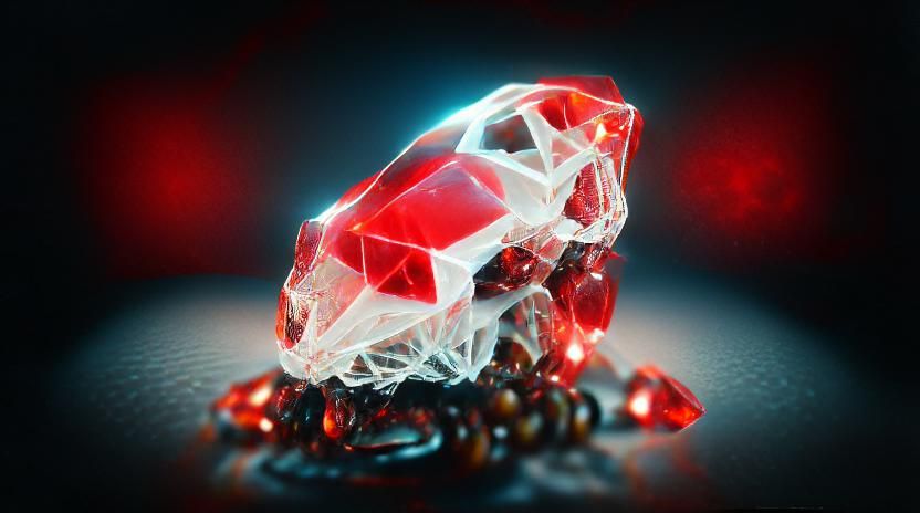 Red Gemstone in Hyperrealistic Octane Render