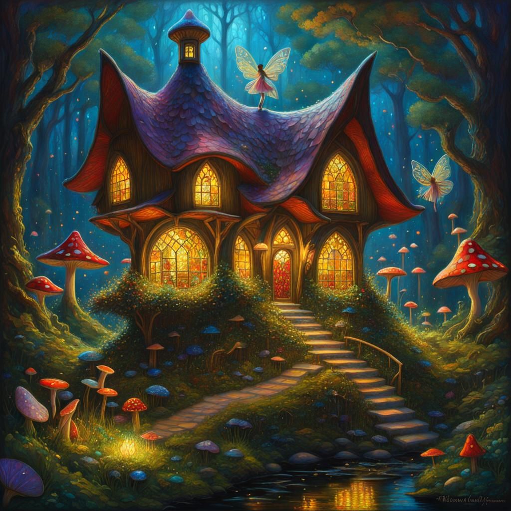 Ethereal Fairies with Stained Glass Wings