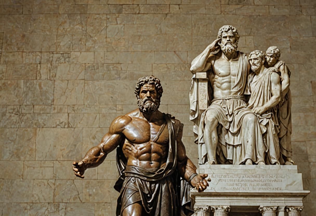 Hercules and Socrates in Dystopian Encounter