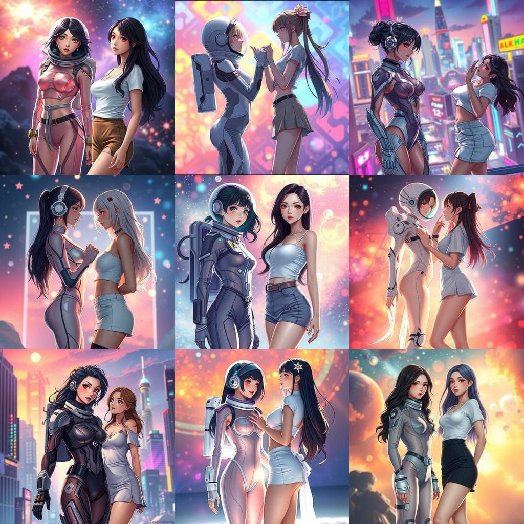 Breathtaking Sci-Fi Maiden Meets Earthly Beauty in Hyperreal...