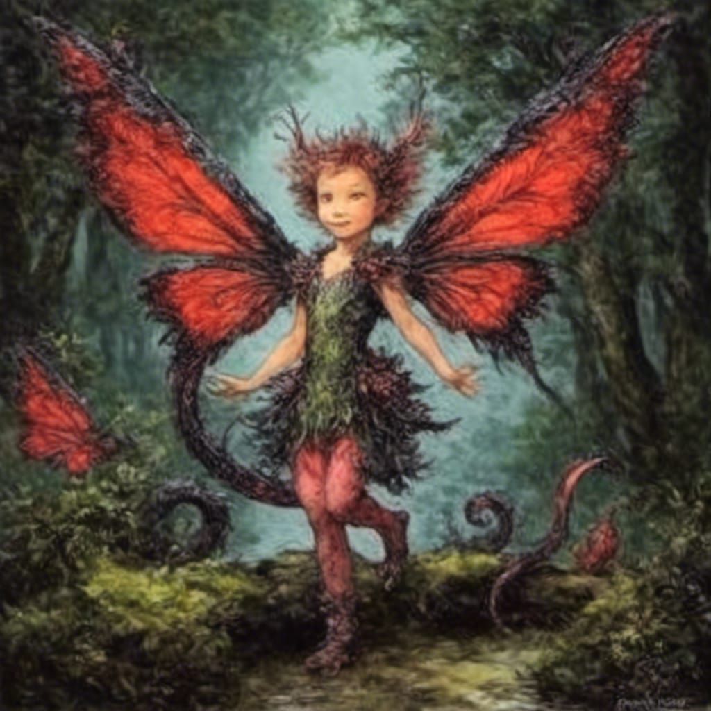 Young faerie, playful and mischievous nature.