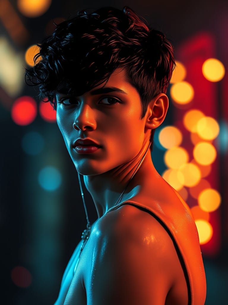 Goth Boy in Brilliant Lights