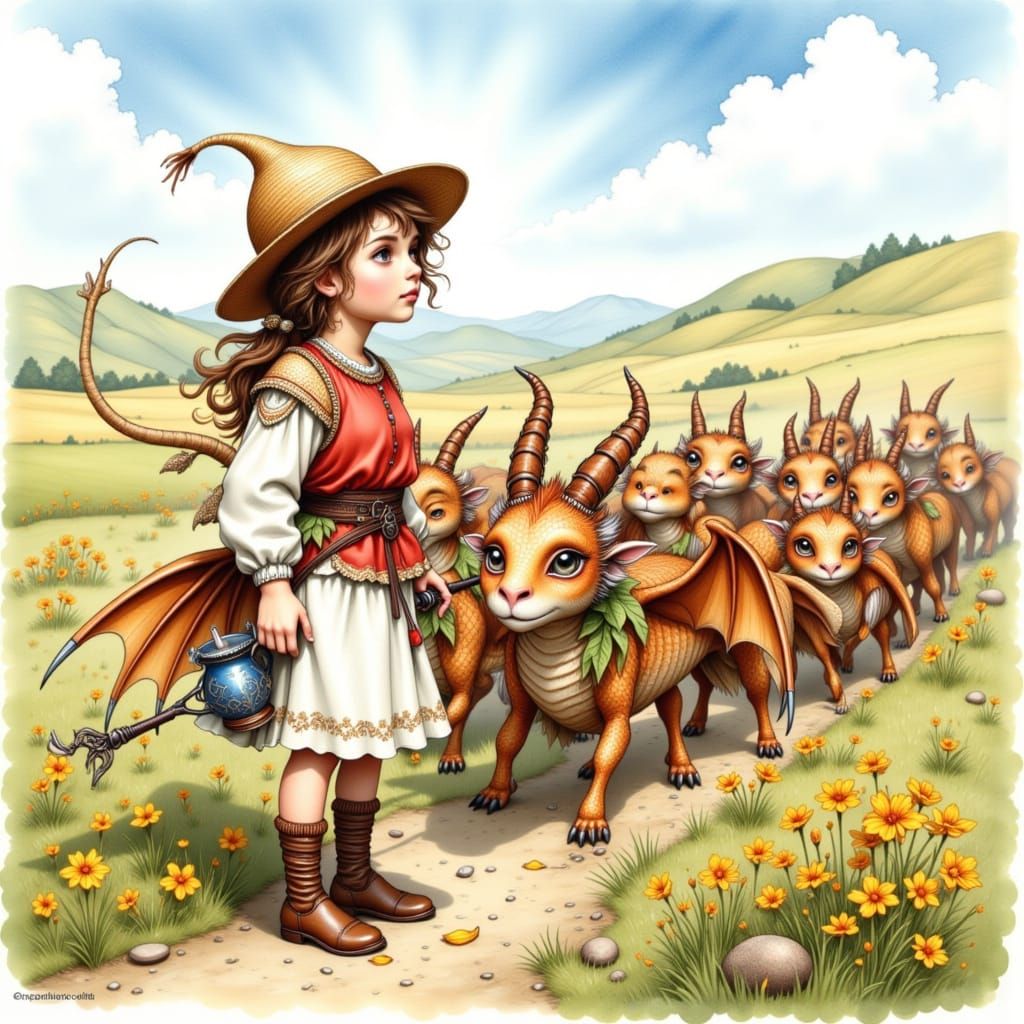 Dragon herder at work