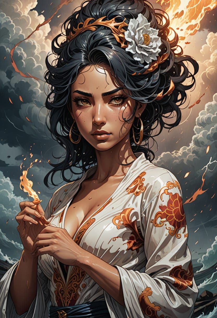 Anime-Inspired Harmony Amidst Turbulence