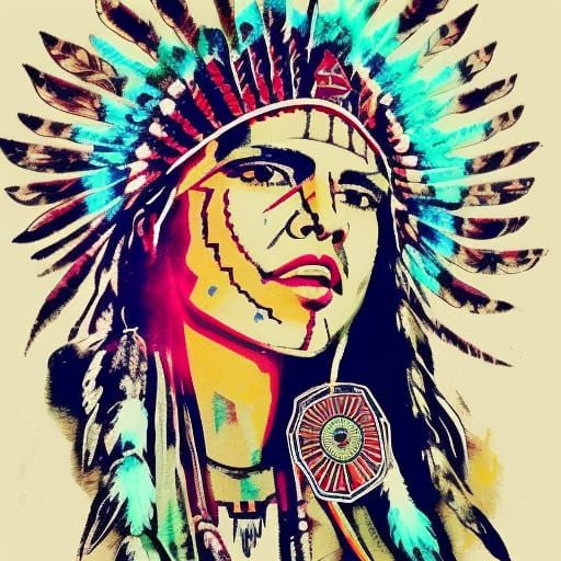 Glittering Native American Beauty with Landback T-Shirt