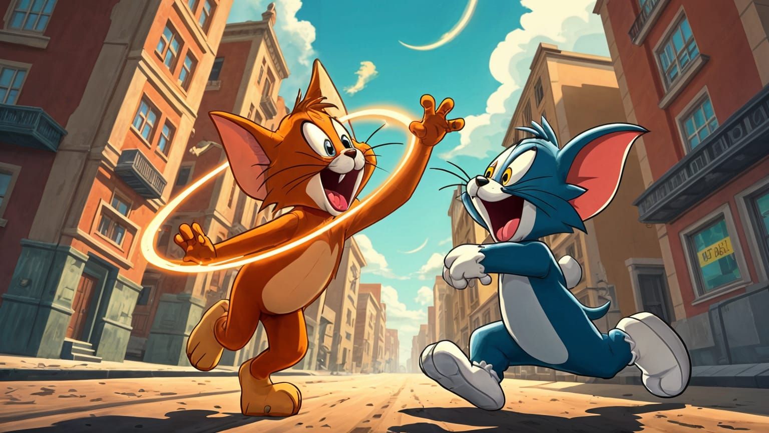 Tom and Jerry's Ring Adventure Through the City