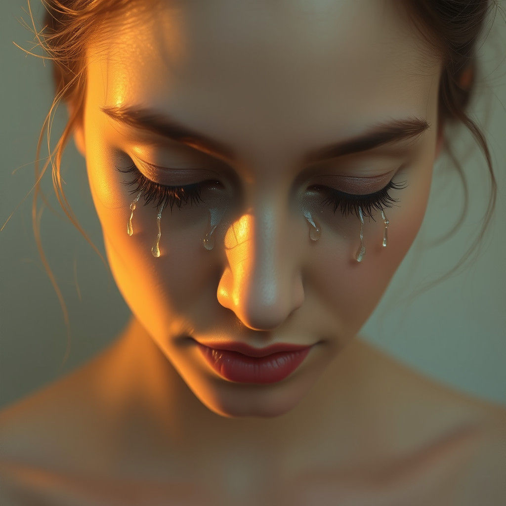 A Woman Contemplates Memories Amidst Warm, Ethereal Light