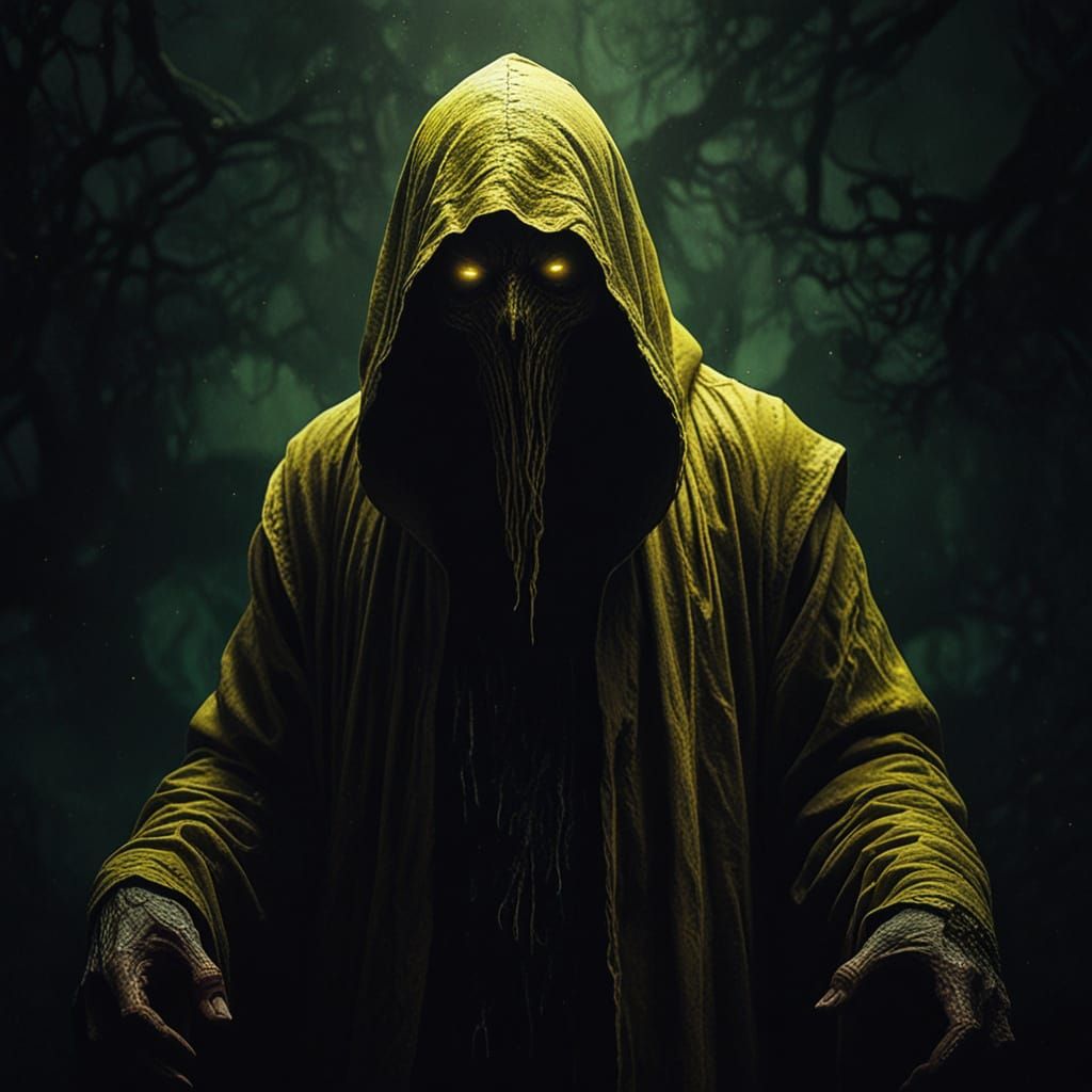 Eerie King in Yellow: Cosmic Horror Art