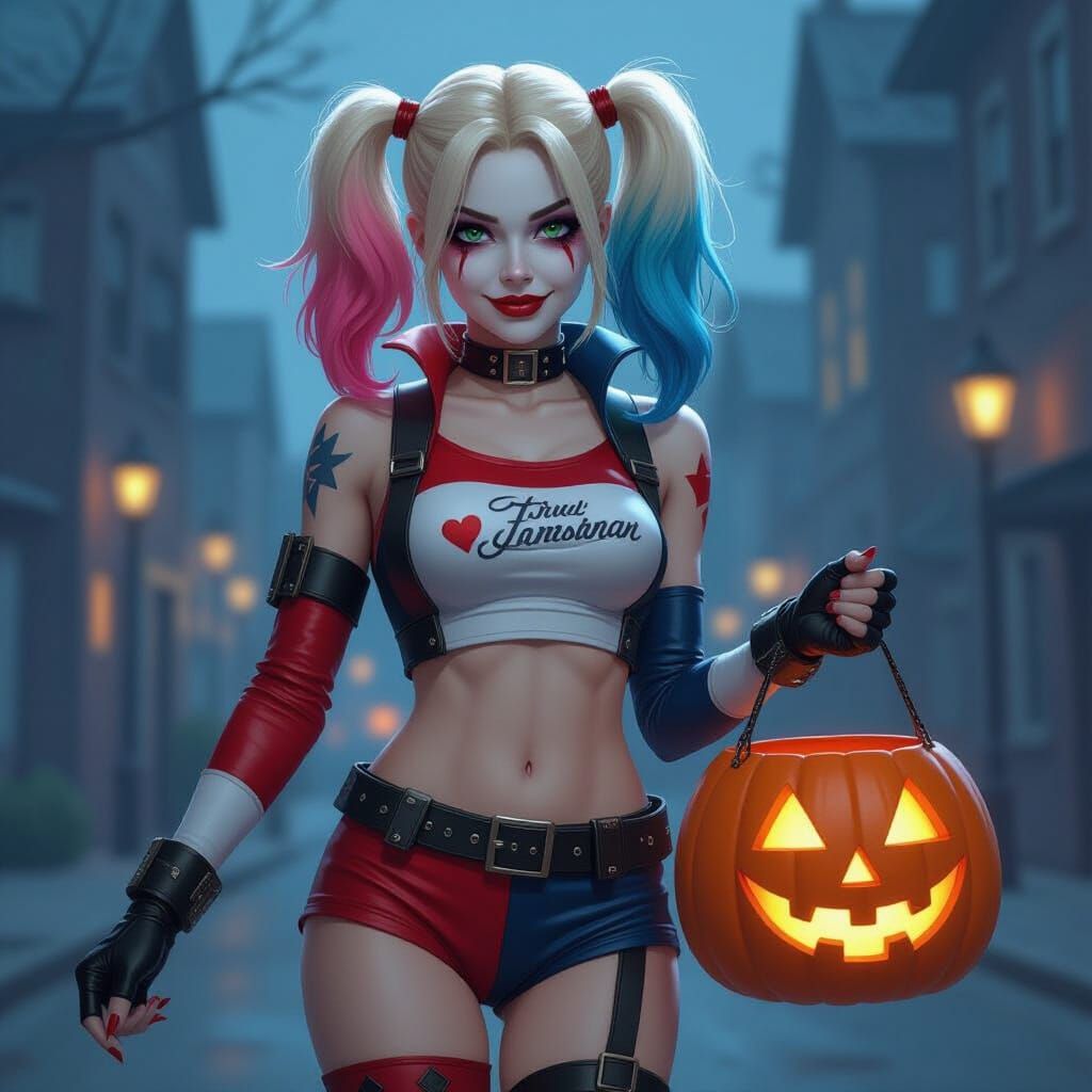 Harley Quinn Trick or Treating in 8K Resolution