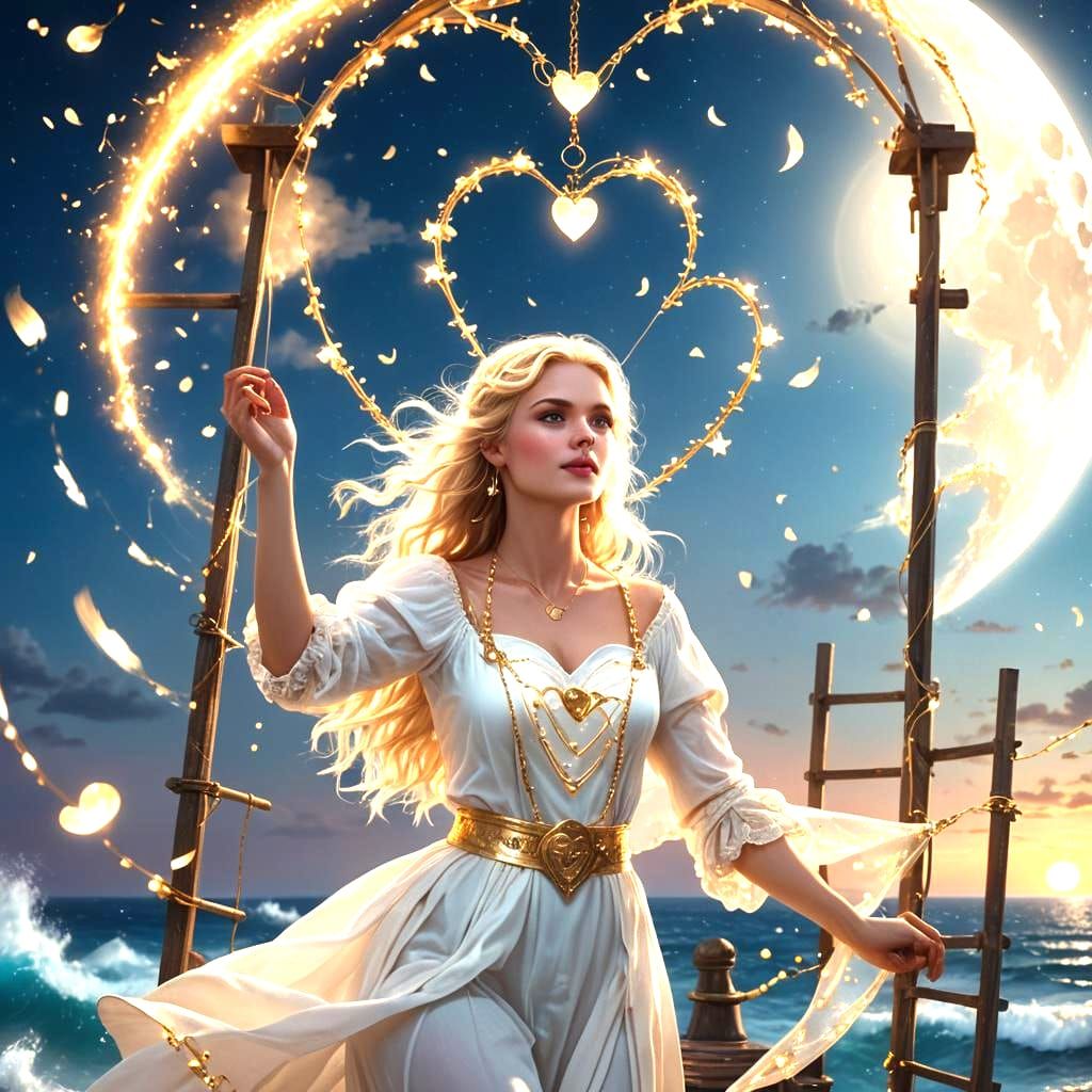 Golden Heart with Kerchief: Fantasy Concept Art