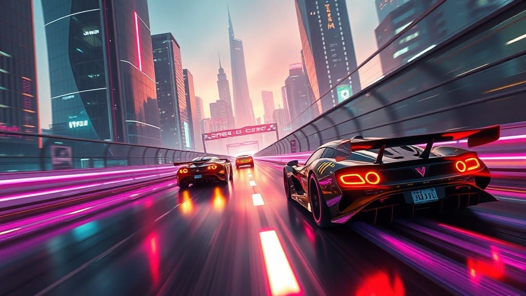 Cyberpunk Speedway: Neon-Lit Racing at High Speed