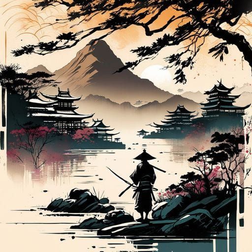 Calligraphy ink - Landscape