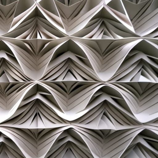 Abstract Geometric Laser Cut Origami Paper Folds