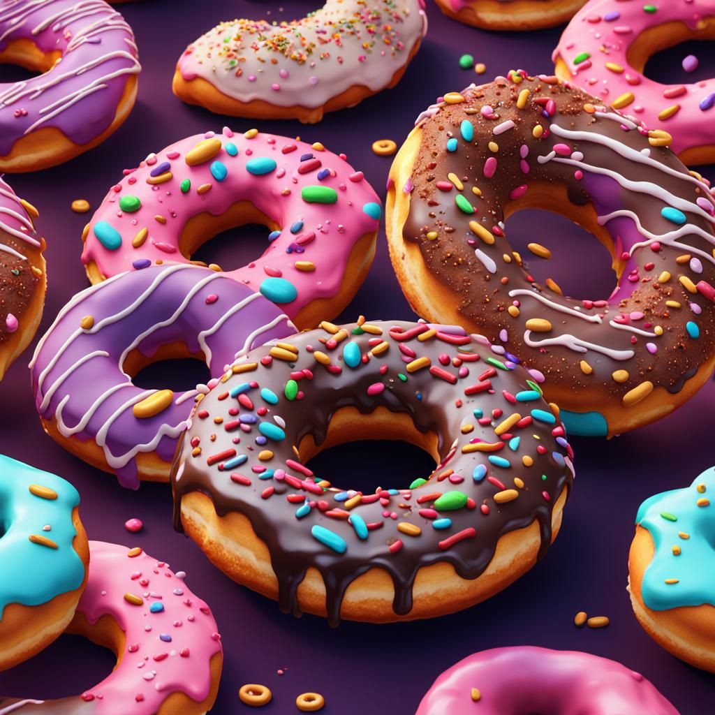 Detailed Donut Fantasy Concept Art in 8k