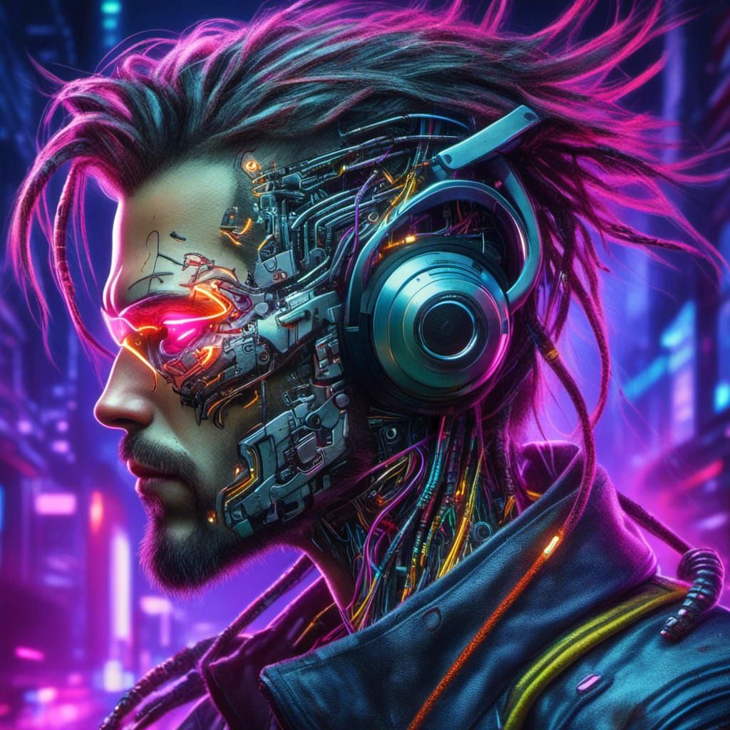 Cyberpunk man