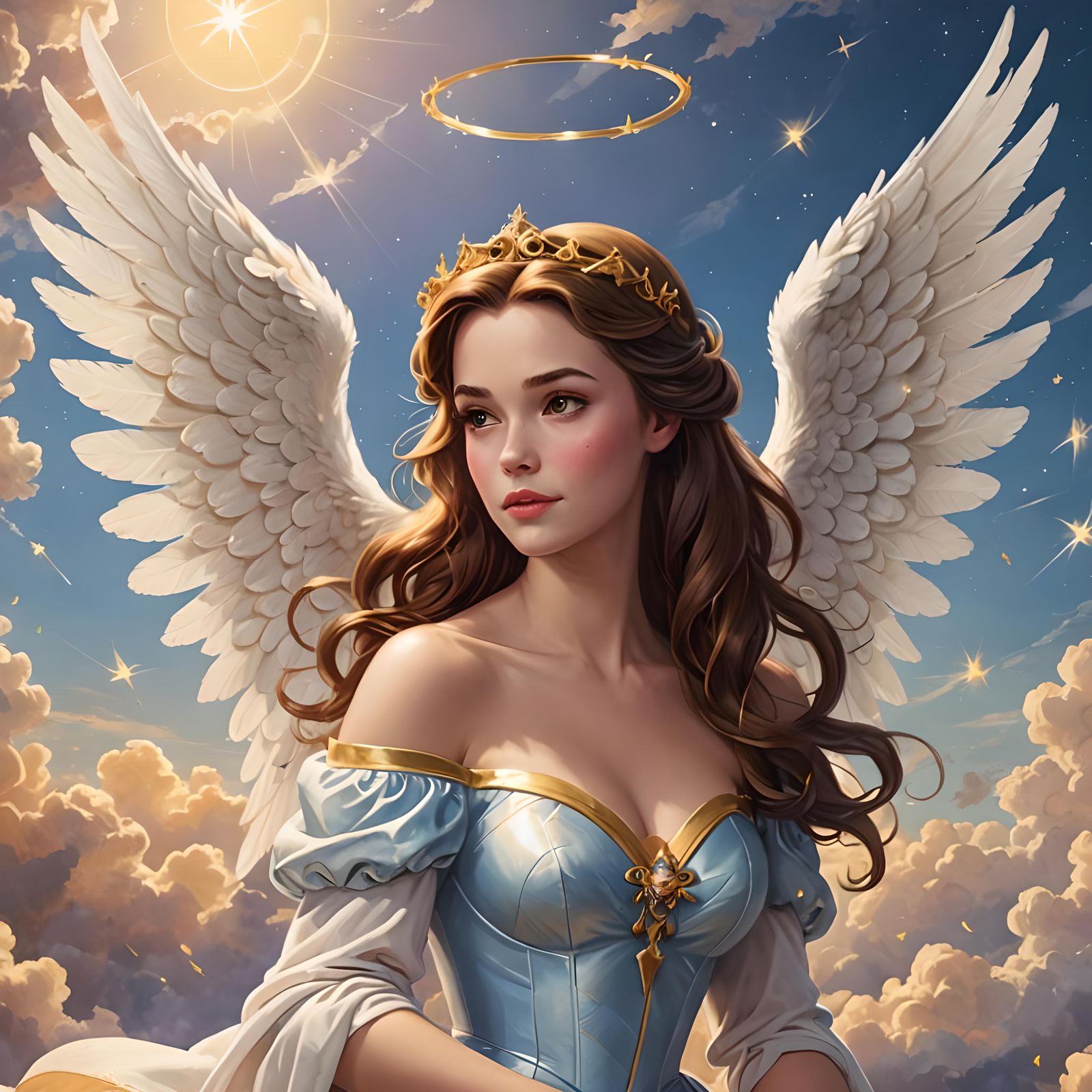 Princess Belle as an Angel in the Sky