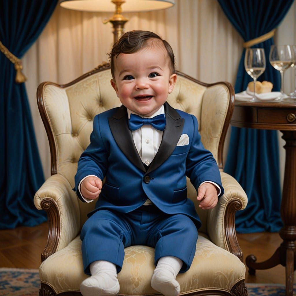 Charming Baby in Elegant Suit