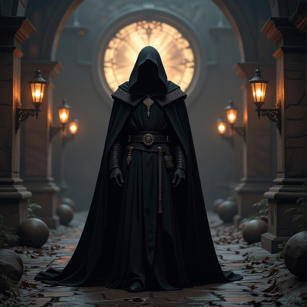 Dark Sorcerer in a Cinematic Digital Art Style