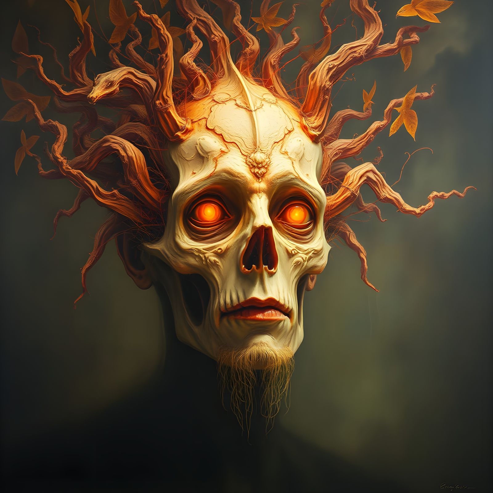 Ethereal Metaphysical Portrait in Dystopian Surrealism