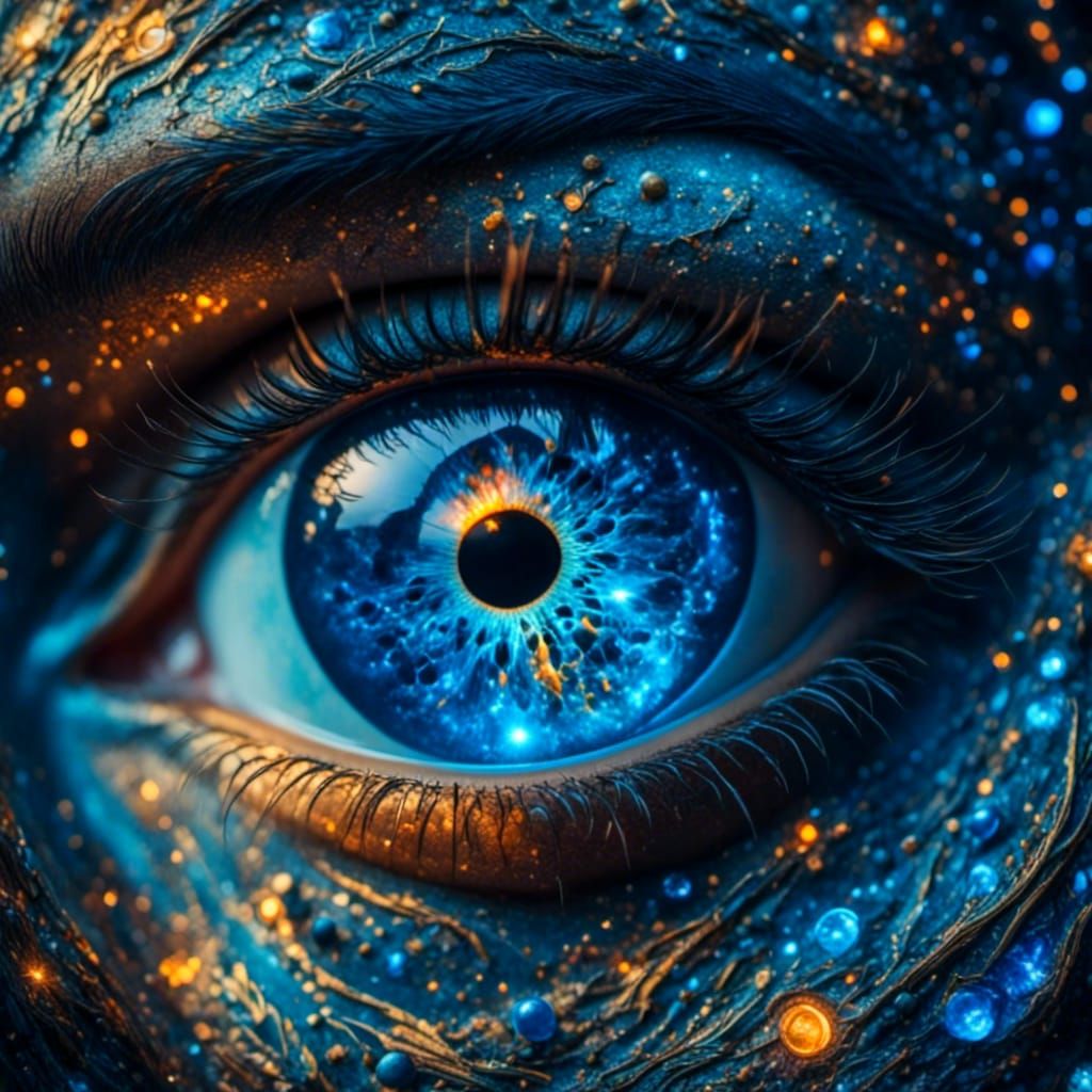 Goddess Eyes Reveal Infinite Cosmic Galaxy