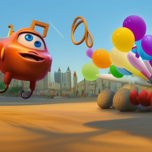 Humorous 3D Art in Pixar Disney Style