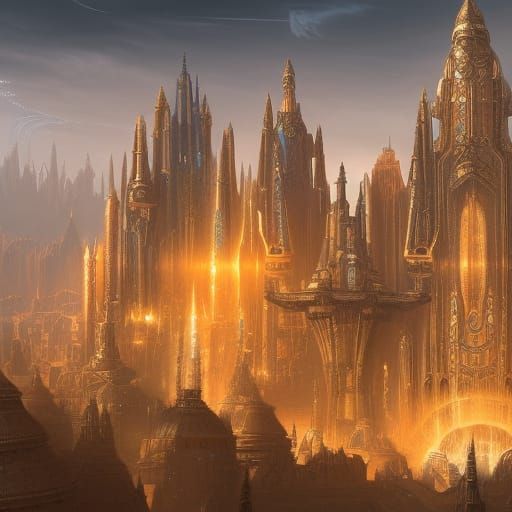 Futuristic Royal Architecture in Detailed Matte Painting