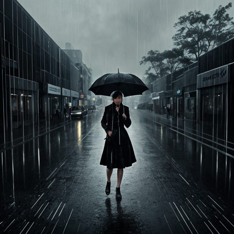 Dynamic High Contrast Rain Scene