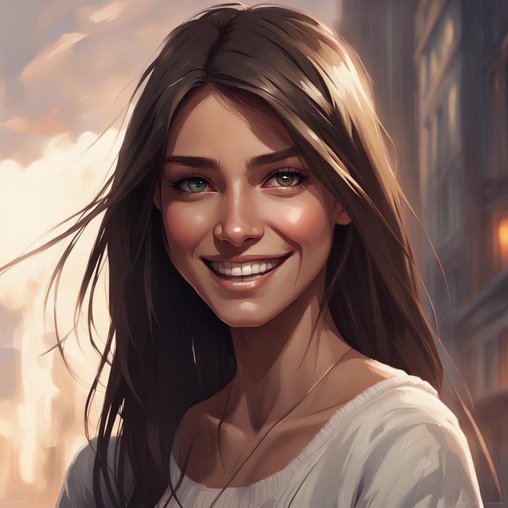 Young Athenian Woman: Hyperdetailed Digital Portrait