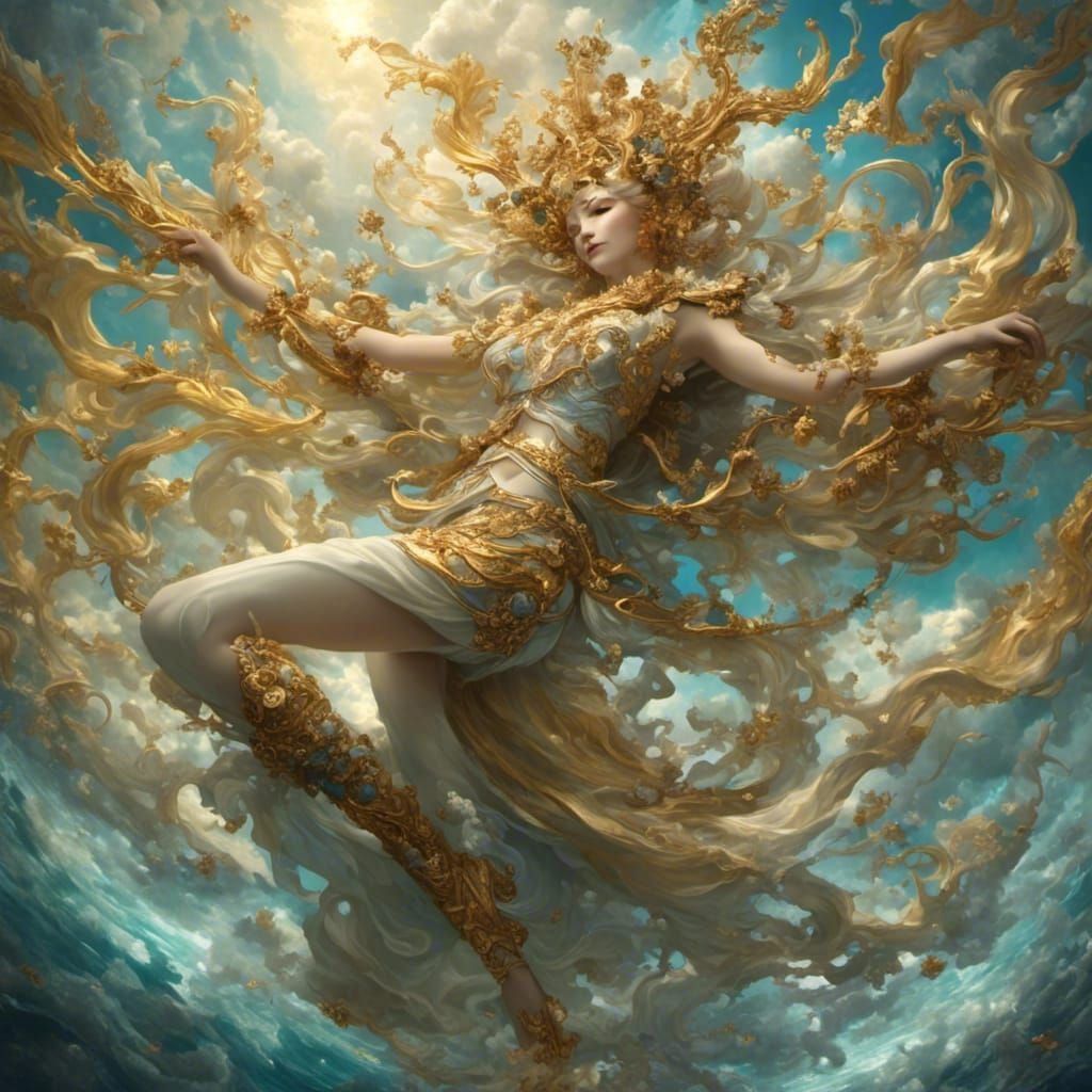 Molten Silver Creates Athena Statue, Hyperrealistic