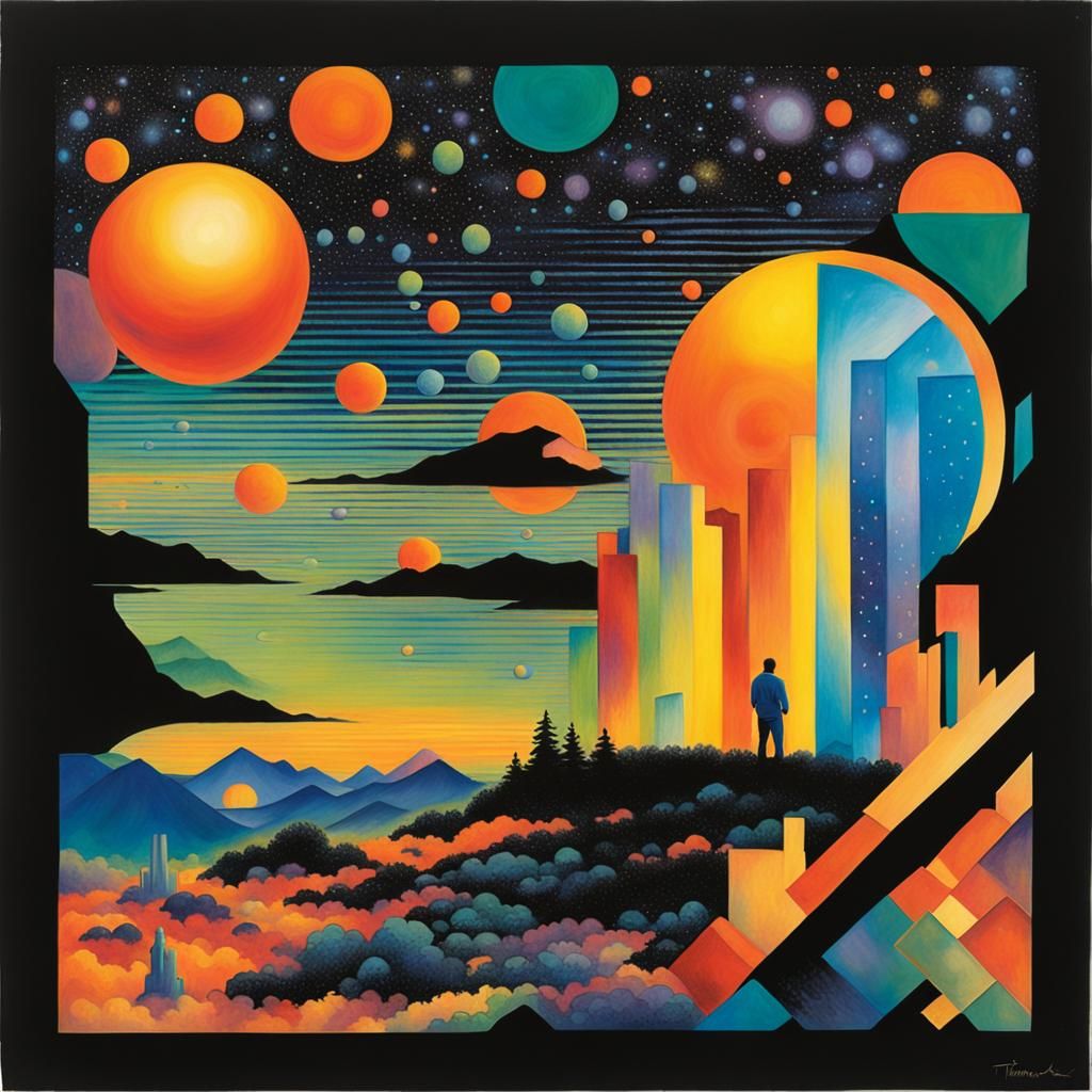 Abstract Alternative Rock Album Cover in Ethereal Style