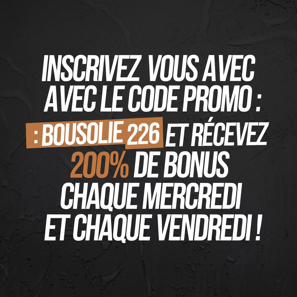 Bonus Offers in Black Background with Promotional Text